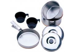 Conjunto de cozinha em Aço inox p/ 4 pessoas