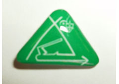 Pin triangular PNEC Verde
