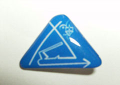 Pin triangular PNEC Azul
