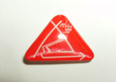 Pin triangular PNEC Vermelho